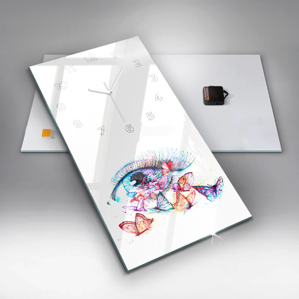 Reloj vertical Mariposas de ojos de colores - espejomat.es