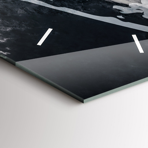 Reloj de vidrio vertical Mujer - acuarela - espejomat.es