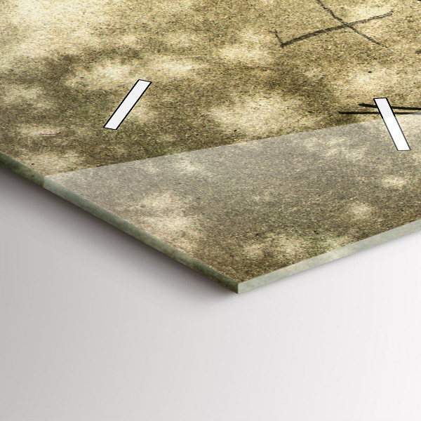 Reloj vertical Parque y árboles en sepia - espejomat.es