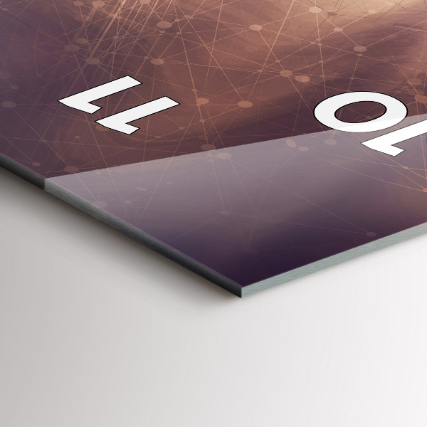 Reloj de vidrio vertical Mecanismo abstracto - espejomat.es