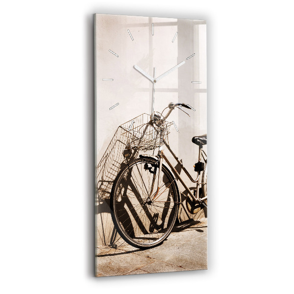 Reloj de vidrio vertical Bicicleta italiana - espejomat.es