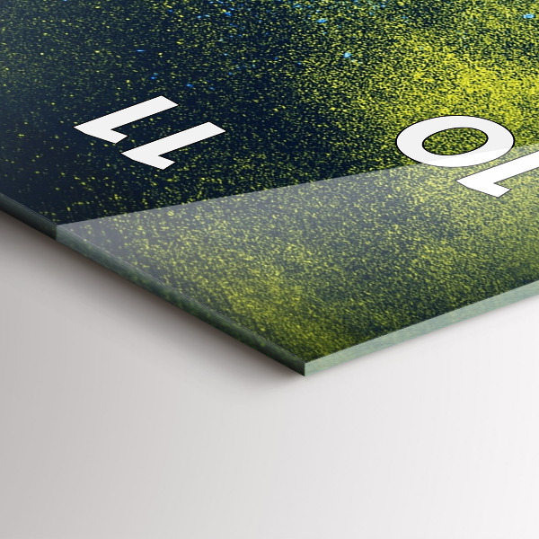 Reloj de cristal vertical Loro de colores - espejomat.es