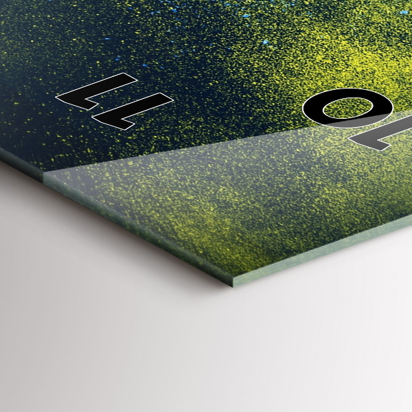 Reloj de cristal vertical Loro de colores - espejomat.es