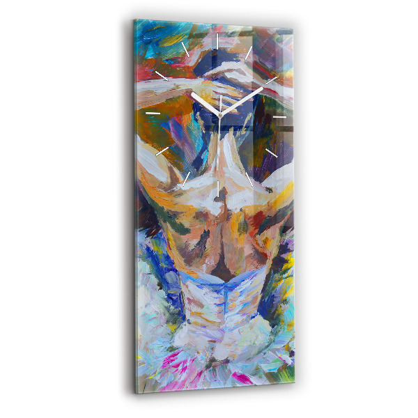 Reloj de cristal vertical Bailarina pintada - espejomat.es