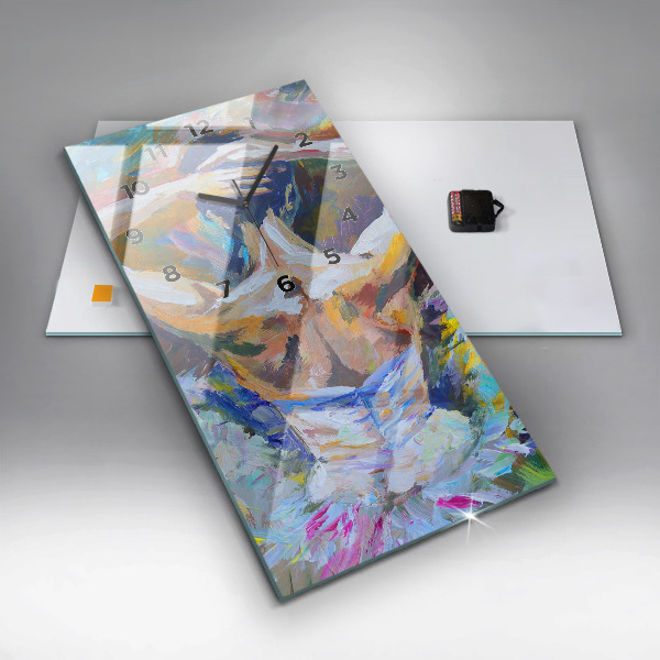 Reloj de cristal vertical Bailarina pintada - espejomat.es