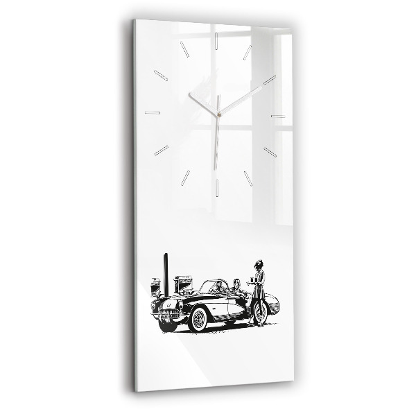 Reloj de cristal vertical Ilustración retro - espejomat.es