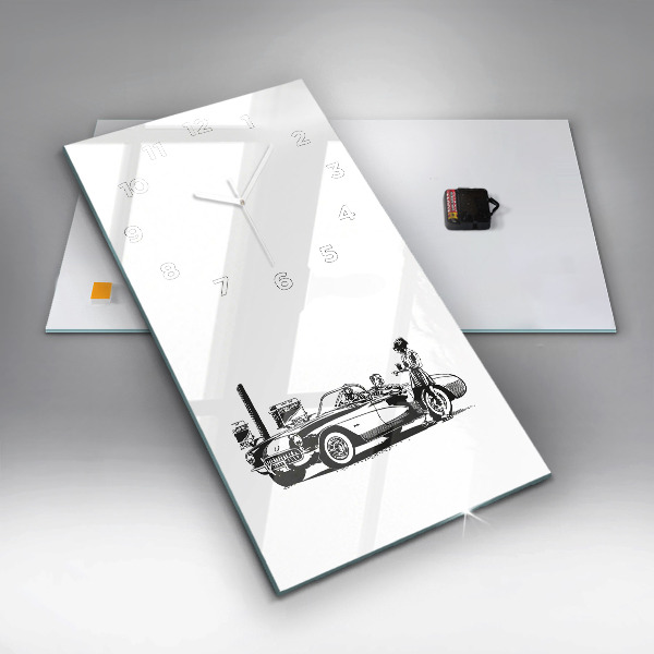 Reloj de cristal vertical Ilustración retro - espejomat.es