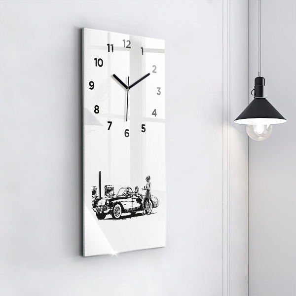 Reloj de cristal vertical Ilustración retro - espejomat.es