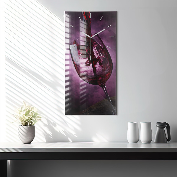 Reloj de cristal vertical Copa de vino - espejomat.es