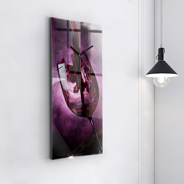 Reloj de cristal vertical Copa de vino - espejomat.es