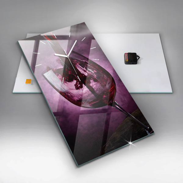 Reloj de cristal vertical Copa de vino - espejomat.es