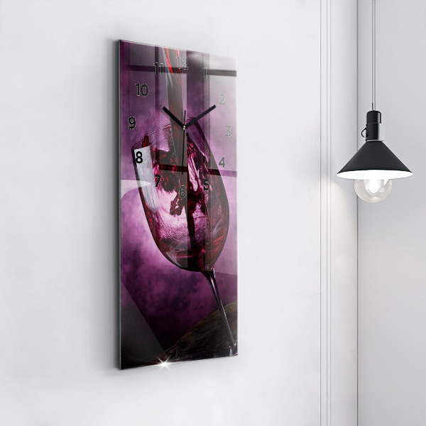 Reloj de cristal vertical Copa de vino - espejomat.es