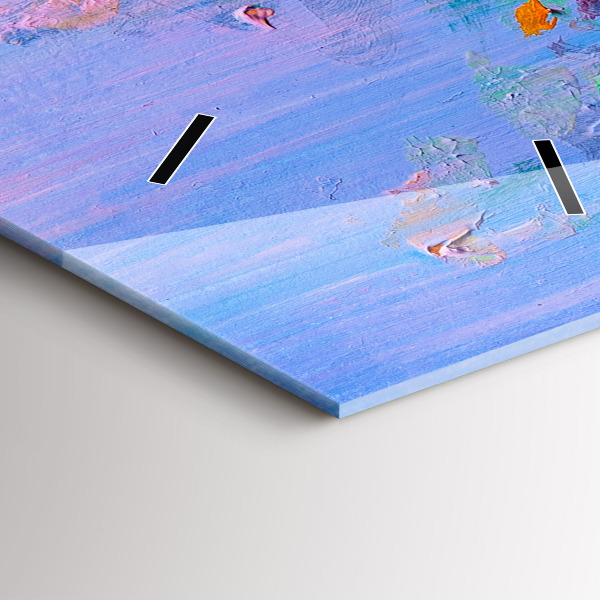 Reloj de cristal vertical Flores en un jarrón - espejomat.es