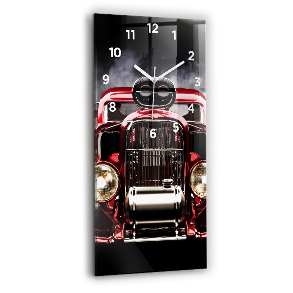 Reloj de vidrio vertical Coche antiguo de época - espejomat.es
