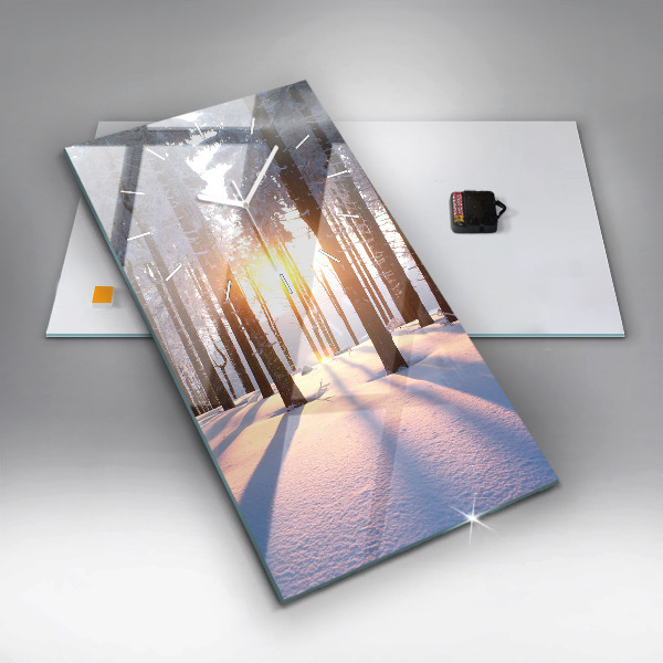 Reloj vertical Bosque al atardecer - espejomat.es