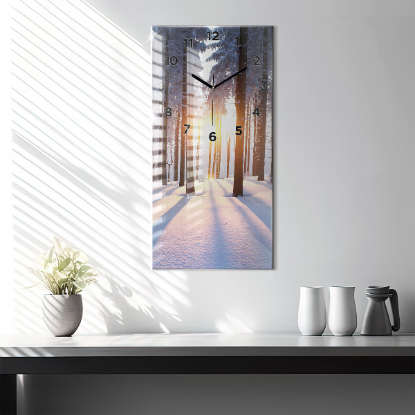 Reloj vertical Bosque al atardecer - espejomat.es