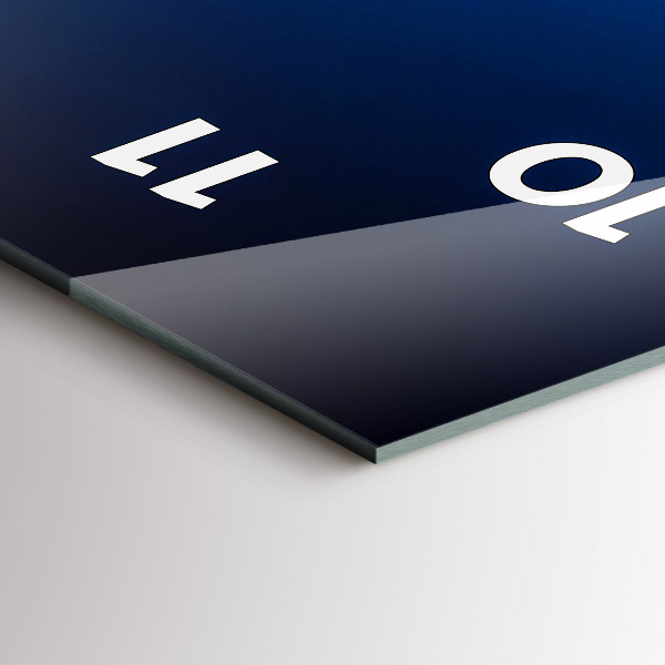 Reloj de cristal vertical Avión Nubes - espejomat.es