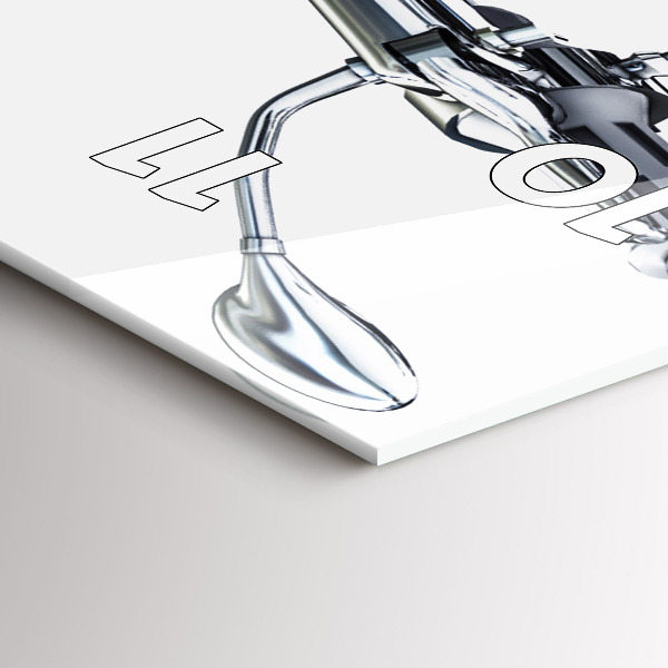 Reloj de vidrio vertical Moto negra - espejomat.es