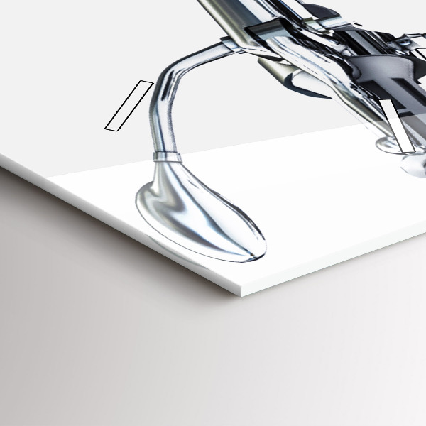 Reloj de vidrio vertical Moto negra - espejomat.es