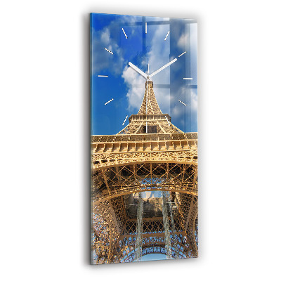 Reloj de cristal vertical Francia Torre Eiffel - espejomat.es