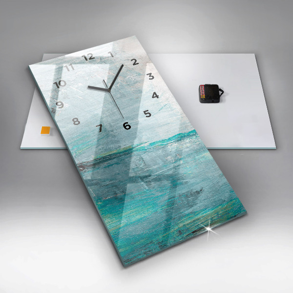 Reloj de cristal vertical Óleo textura abstracta - espejomat.es