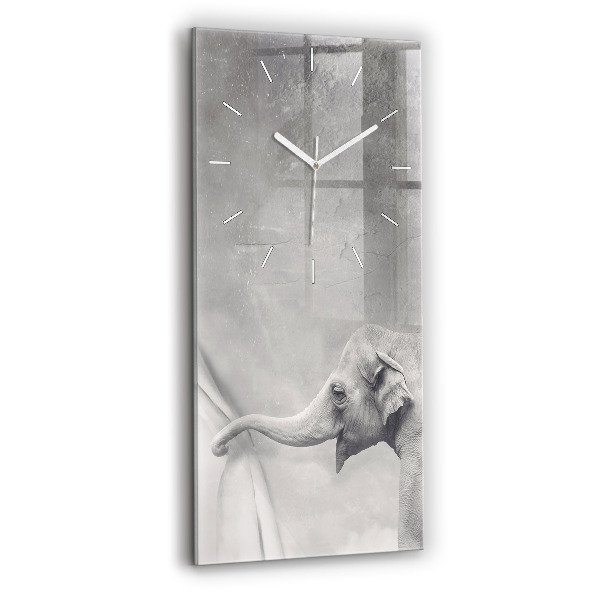 Reloj de cristal vertical Elefante - espejomat.es