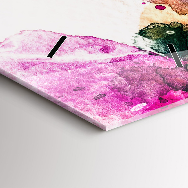 Reloj de cristal vertical Rostro abstracto de mujer - espejomat.es