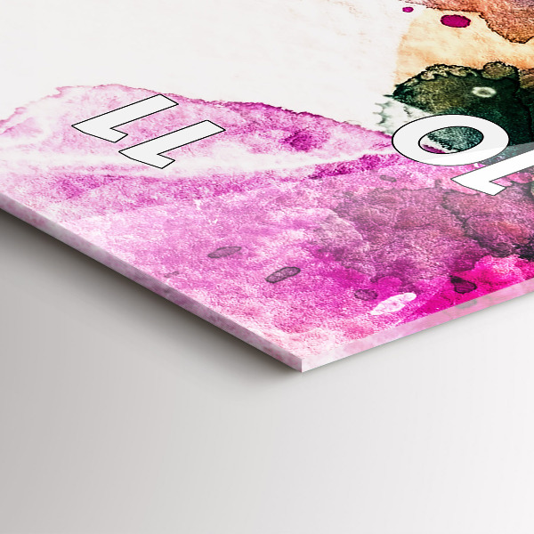 Reloj de cristal vertical Rostro abstracto de mujer - espejomat.es