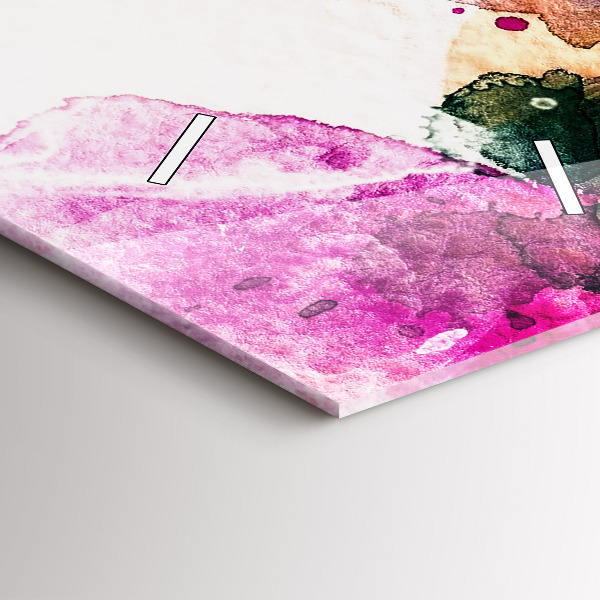 Reloj de cristal vertical Rostro abstracto de mujer - espejomat.es