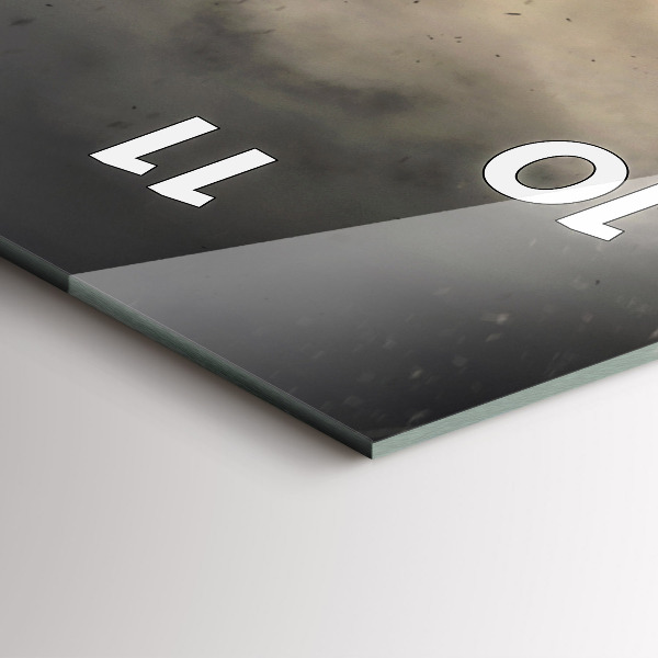 Reloj de cristal vertical Puños Poder - espejomat.es