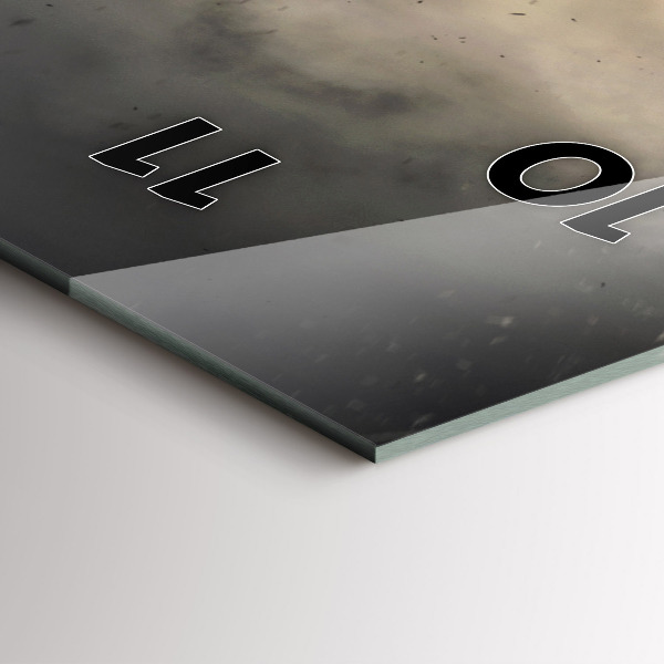 Reloj de cristal vertical Puños Poder - espejomat.es