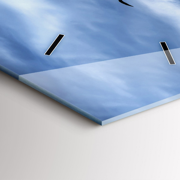 Reloj de cristal vertical Atardecer Lago - espejomat.es