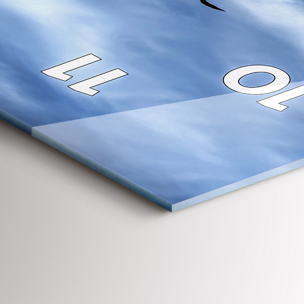 Reloj de cristal vertical Atardecer Lago - espejomat.es