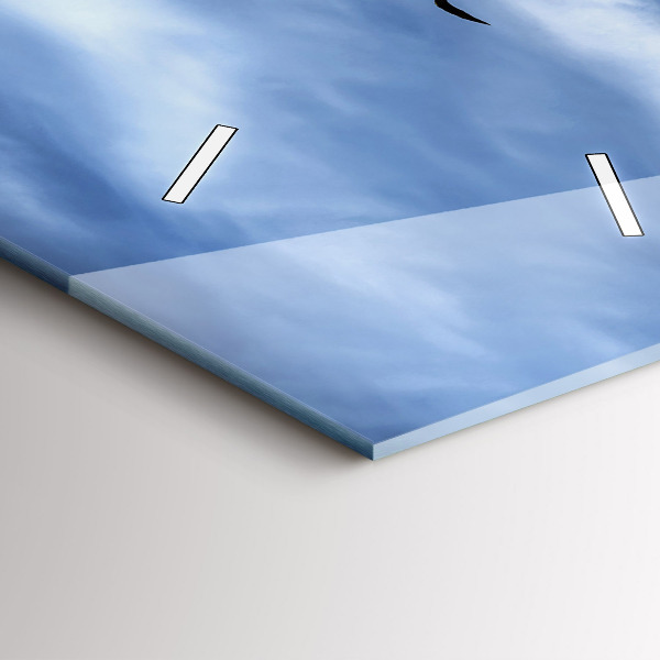 Reloj de cristal vertical Atardecer Lago - espejomat.es