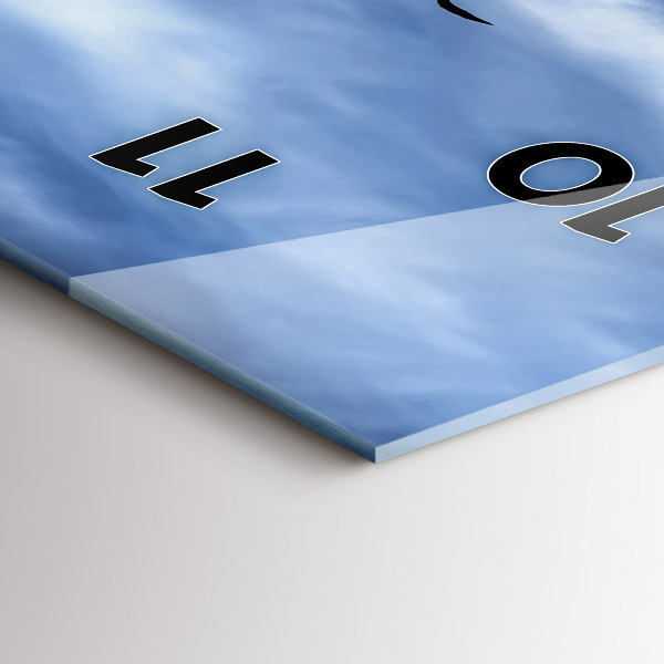 Reloj de cristal vertical Atardecer Lago - espejomat.es