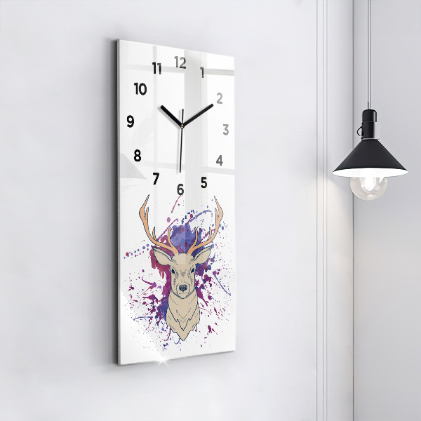 Reloj de vidrio vertical Ilustración vectorial de un ciervo - espejomat.es