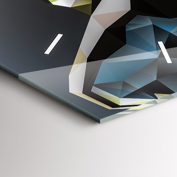 Reloj de vidrio vertical Cabeza de lobo - espejomat.es