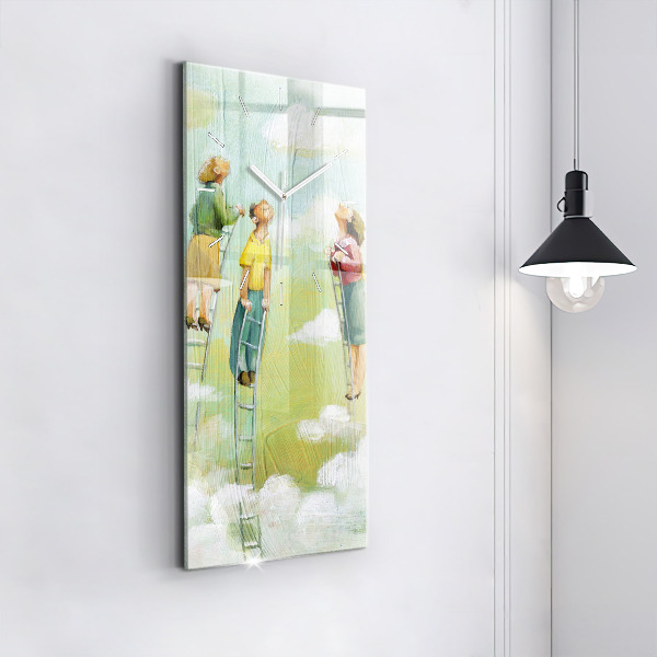 Reloj vertical Gente en una escalera - espejomat.es