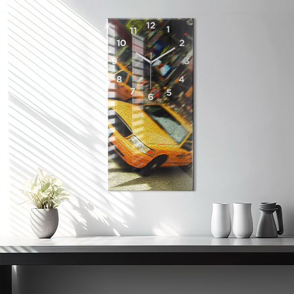 Reloj vertical Taxis de Nueva York - espejomat.es