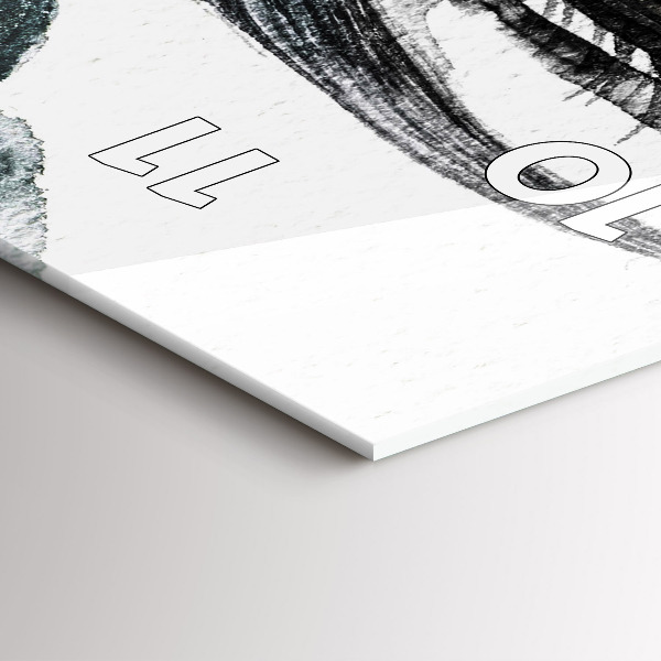 Reloj de cristal vertical Retrato de mujer con labios rojos - espejomat.es