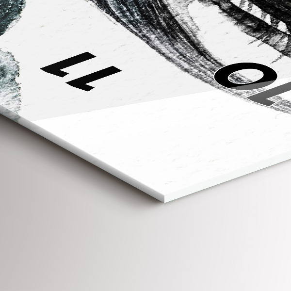 Reloj de cristal vertical Retrato de mujer con labios rojos - espejomat.es