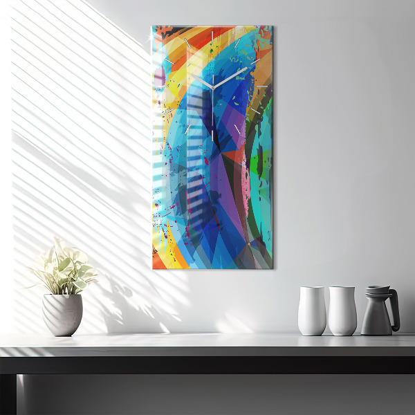 Reloj de vidrio vertical Fondo abstracto - espejomat.es