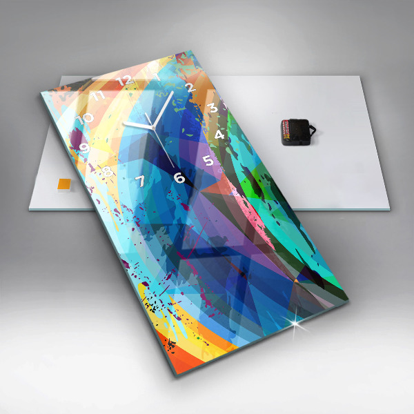 Reloj de vidrio vertical Fondo abstracto - espejomat.es