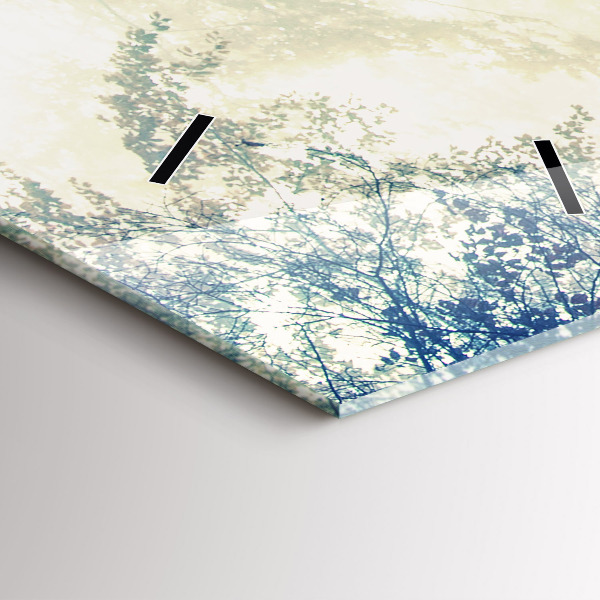 Reloj vertical Carretera otoñal Bosque Niebla - espejomat.es