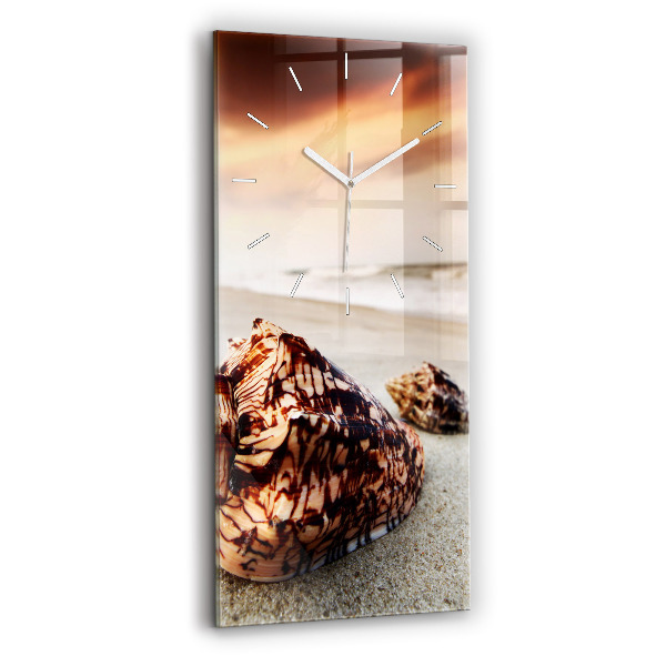 Reloj de cristal vertical Concha en la playa - espejomat.es