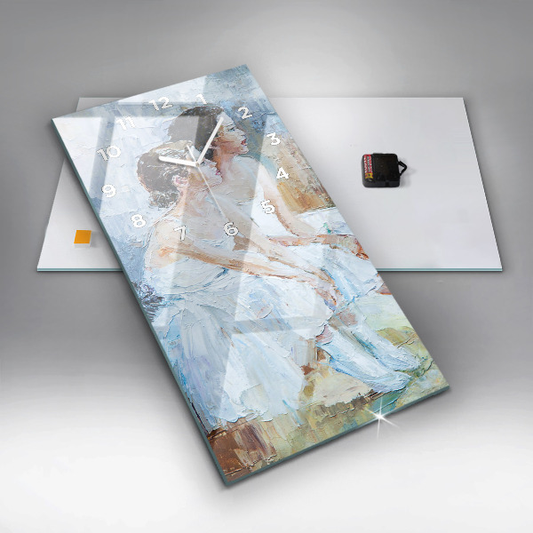 Reloj de vidrio vertical Jóvenes bailarinas - espejomat.es