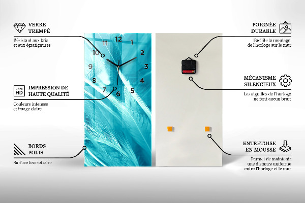 Reloj de vidrio vertical Jóvenes bailarinas - espejomat.es