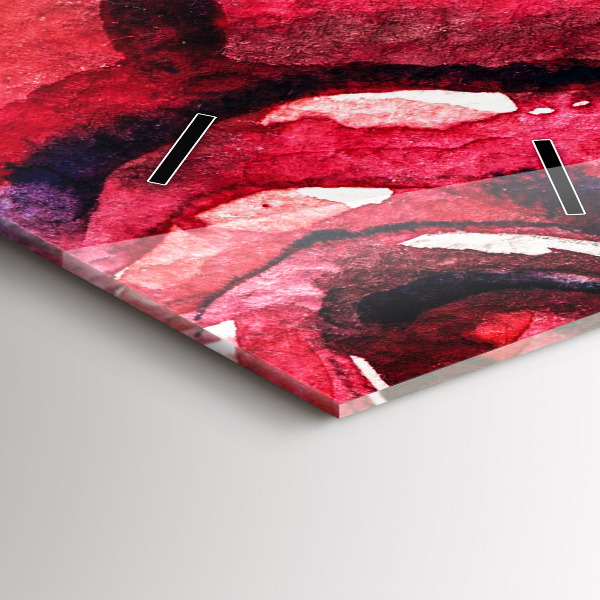 Reloj de cristal vertical Retrato colorido de una mujer - espejomat.es