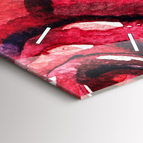 Reloj de cristal vertical Retrato colorido de una mujer - espejomat.es