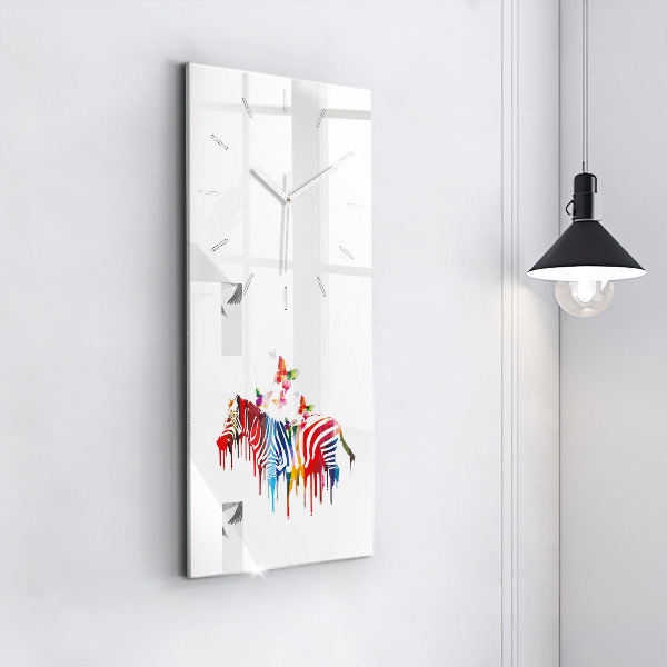 Reloj vertical Cebra de colores - espejomat.es